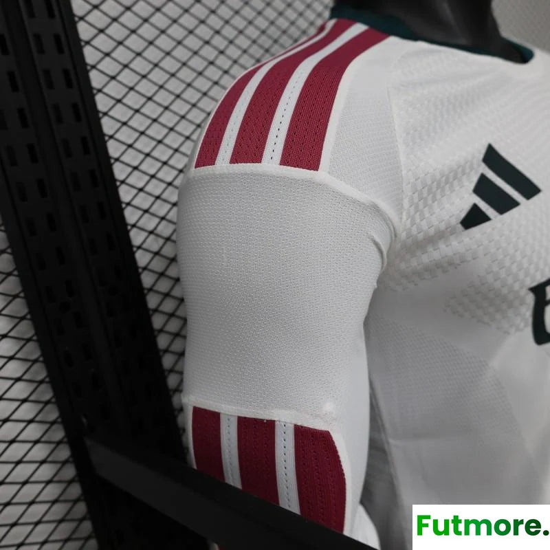 Player Version 26/27 Real Madrid White with Burgundy Stripe Long Sleeve Home Jersey