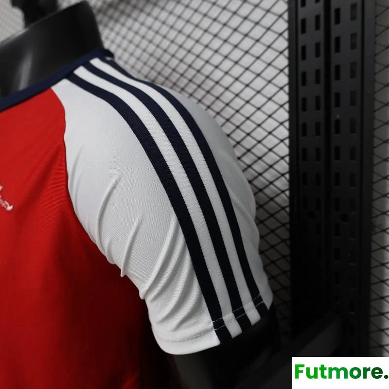 Player Version 2026 Arsenal X adidas Originals Red with White Raglan Sleeve Home Jersey