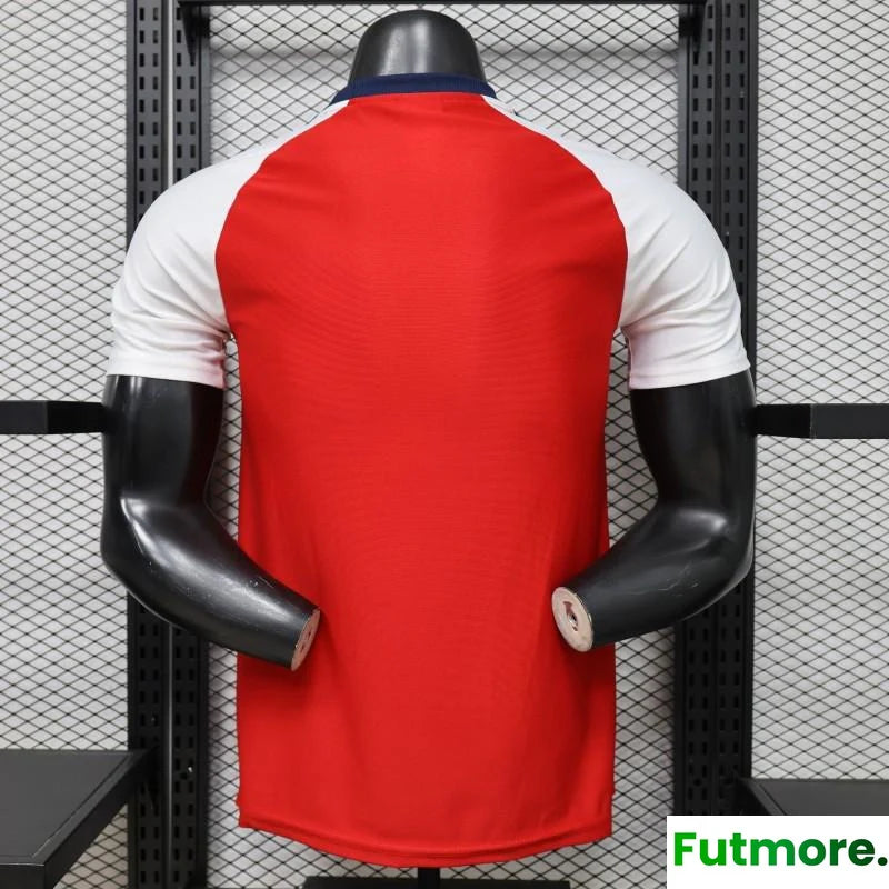 Player Version 2026 Arsenal X adidas Originals Red with White Raglan Sleeve Home Jersey