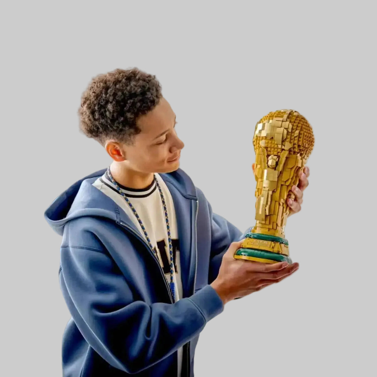 2026 New World Soccer Football Trophy Building Block DIY Sports Model Desktop Decoration Construction Toy Educational Gift