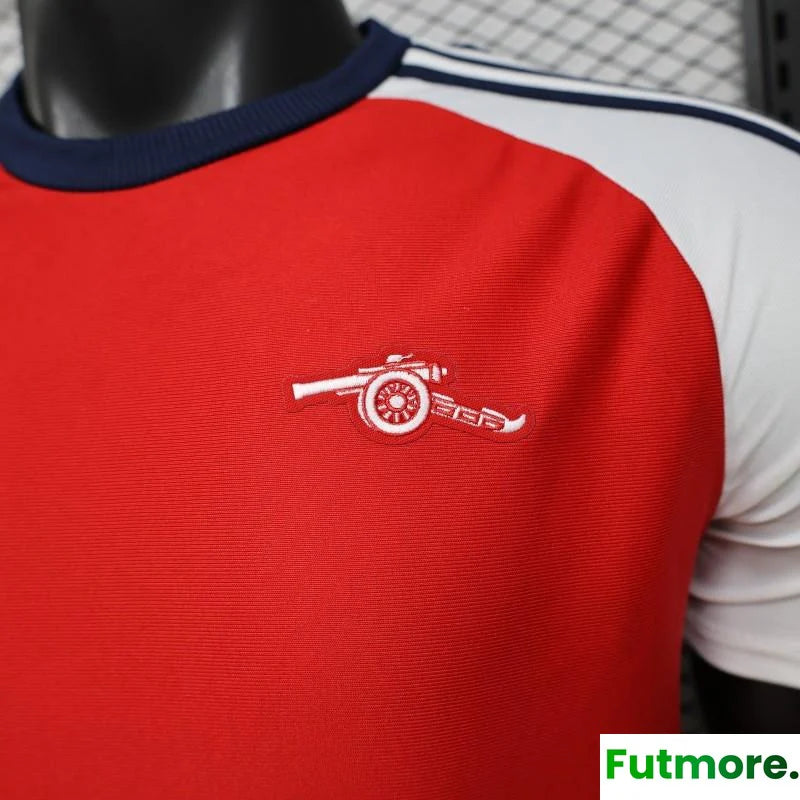 Player Version 2026 Arsenal X adidas Originals Red with White Raglan Sleeve Home Jersey