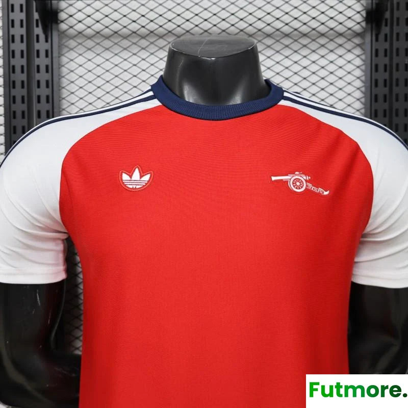 Player Version 2026 Arsenal X adidas Originals Red with White Raglan Sleeve Home Jersey