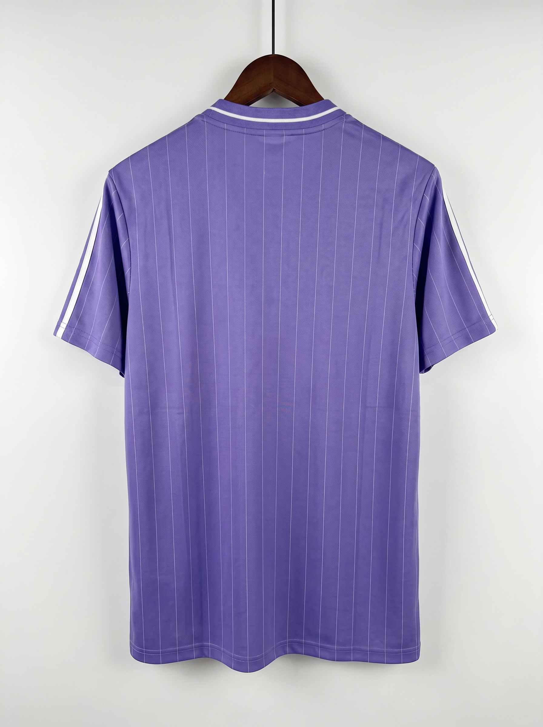 Real Madrid adidas Originals Terrace Icons Jersey – Purple / Pinstripe